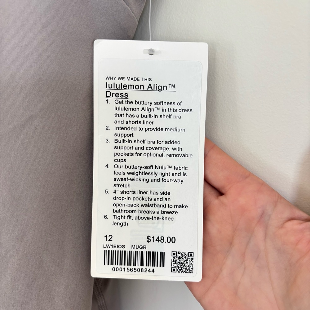 NWT Lululemon Align Mauve Gray Dress Skorts 12 - Picture 6 of 9